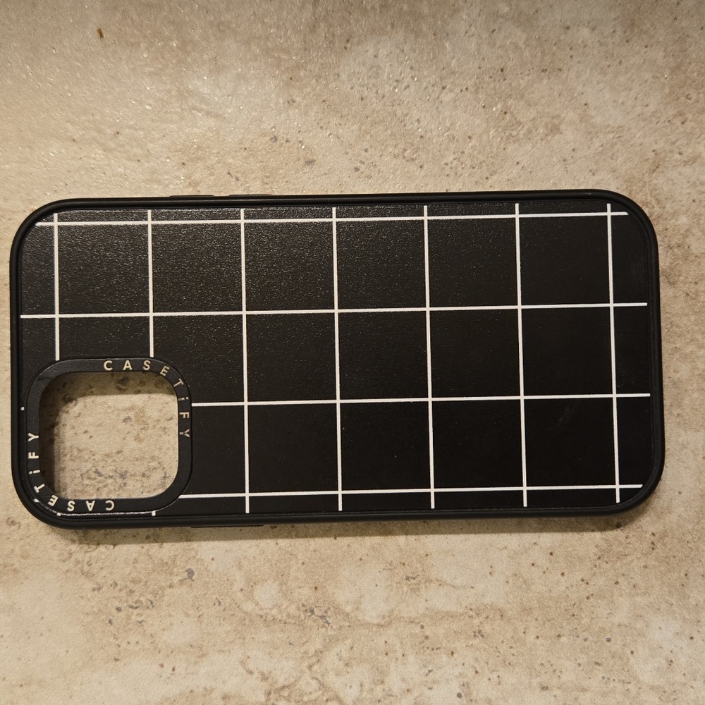 Casetify Black & White Grid Phone Case (iPhone 12 / iPhone 12 Pro)
